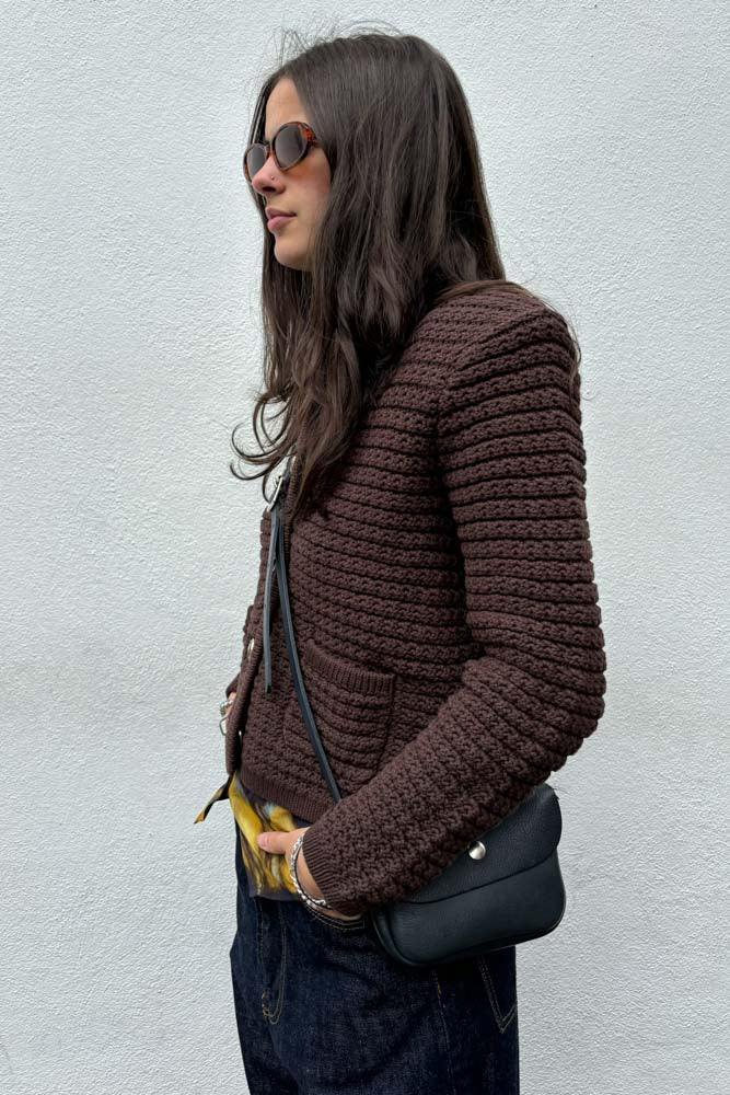 Ba&sh Gaspard Chocolate Cardigan