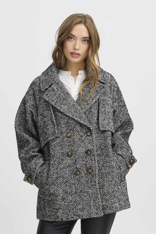 Atelier Rêve Jesse Herringbone Jaquard Coat