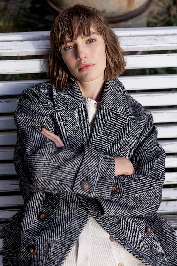 Atelier Rêve Jesse Herringbone Jaquard Coat