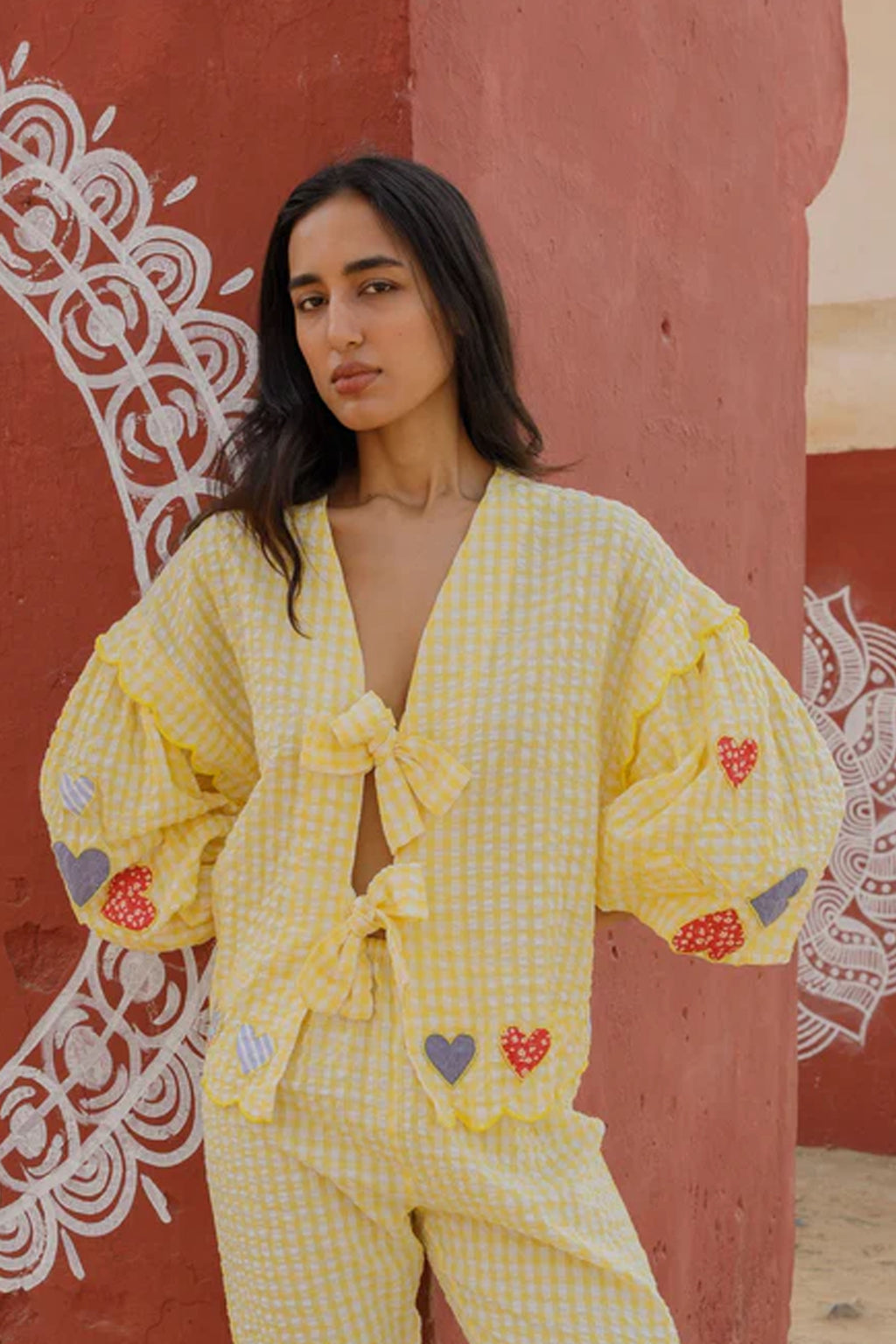 Sissel Edelbo Kamal Yellow Check Top