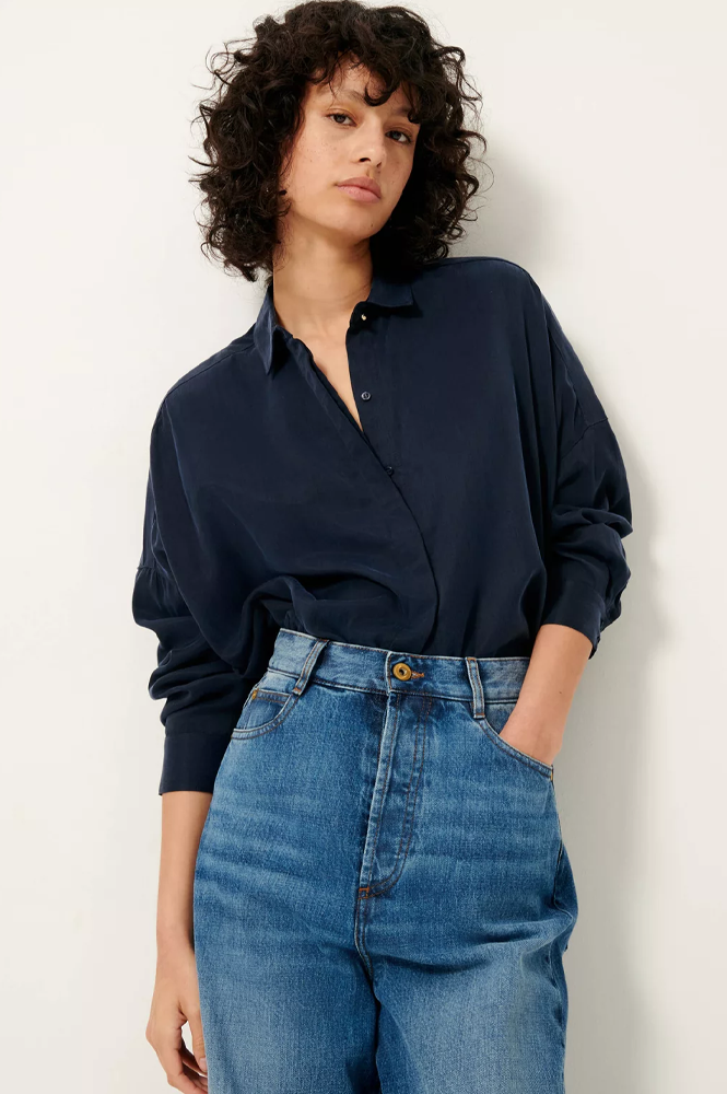 Sessùn Lady D Navy Wide Shirt