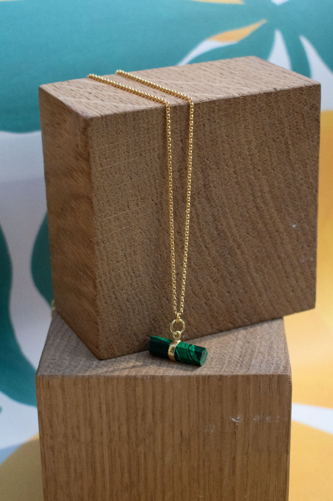 Ash London Ditta Malachite Necklace