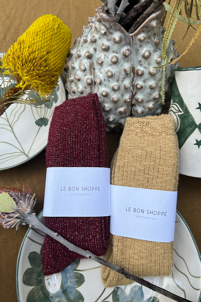 Le Bon Shoppe Winter Sparkle Wine Socks - The Mercantile London