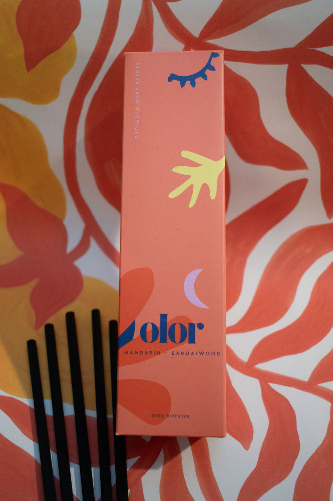 Olor Mandarin & Sandalwood Mini Reed Diffuser