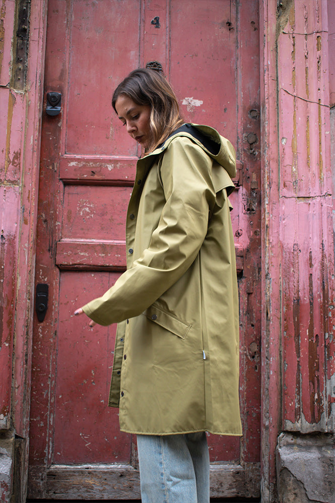 Rains Long Khaki Jacket