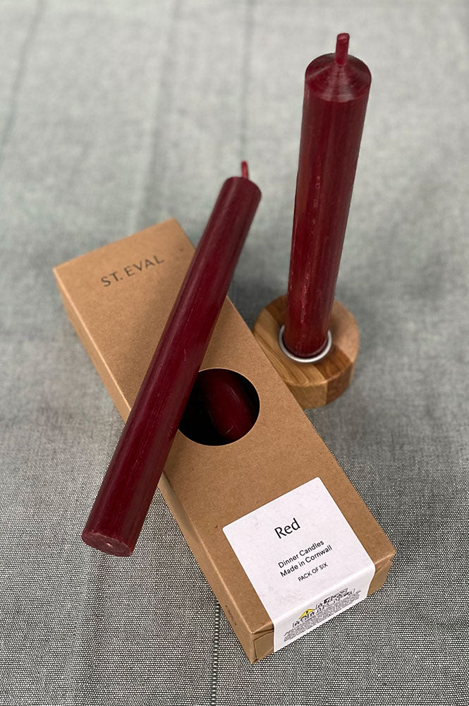 St. Eval Red Dinner Candle