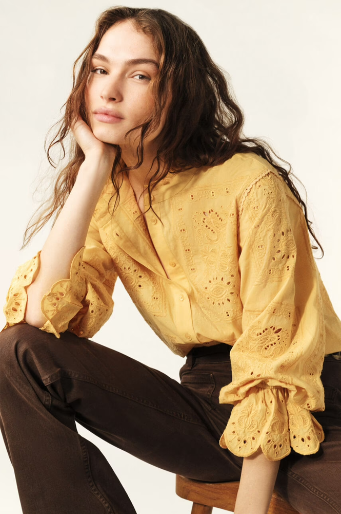 Ba&sh Soraya Yellow Blouse