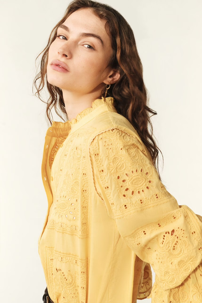 Ba&sh Soraya Yellow Blouse