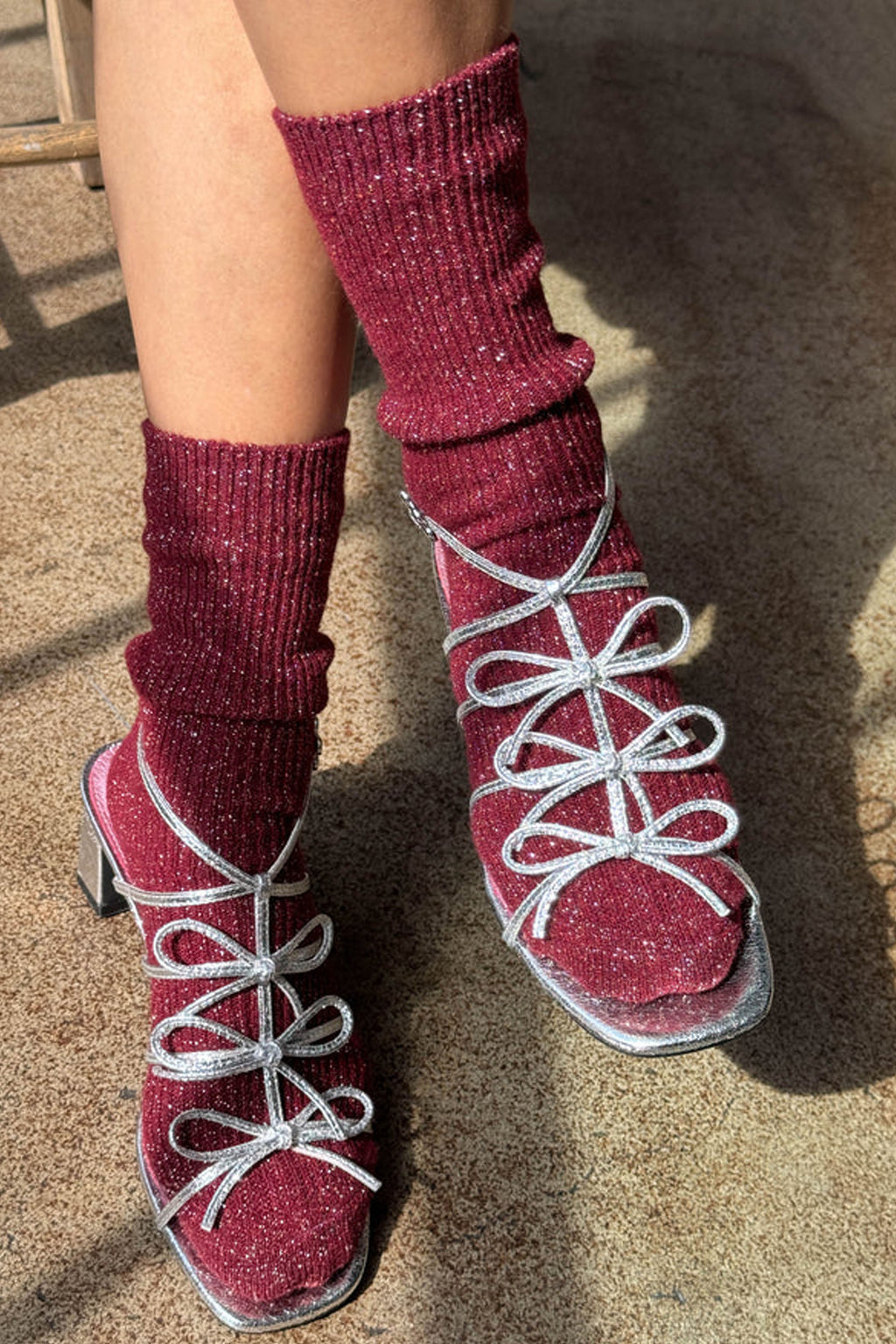 Le Bon Shoppe Winter Sparkle Wine Socks - The Mercantile London