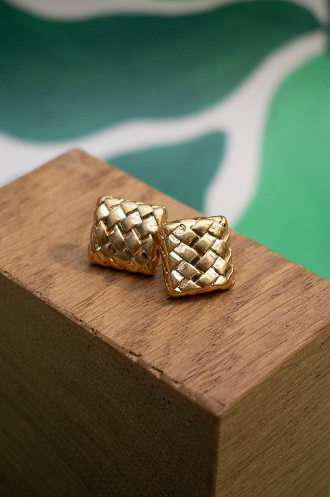 L.A. Square Woven Earrings