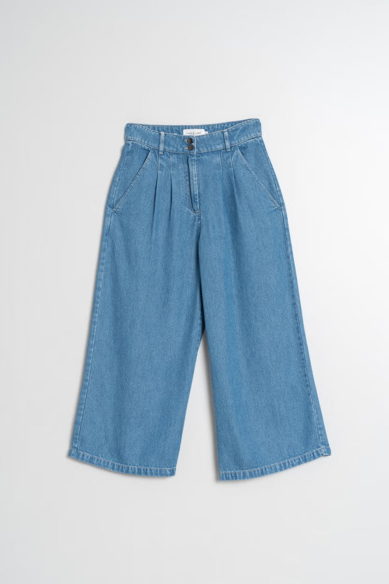 Indi & Cold Washed Effect Denim Trousers