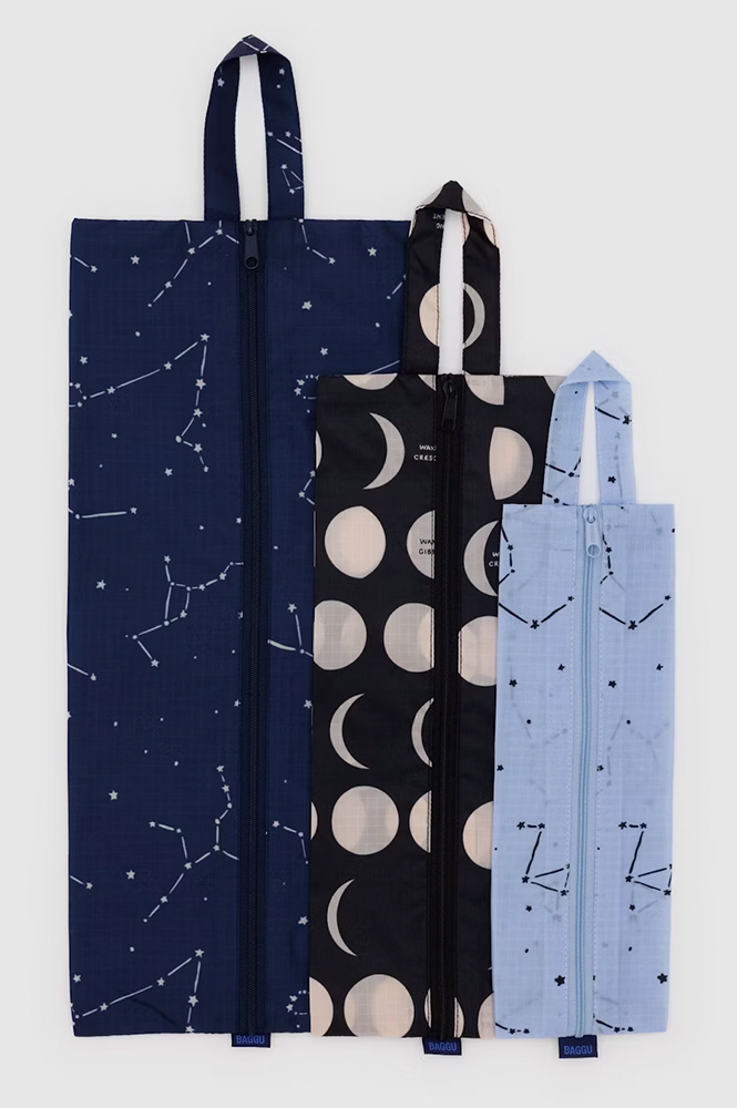 Baggu 3D Zip Set Night Sky Bags