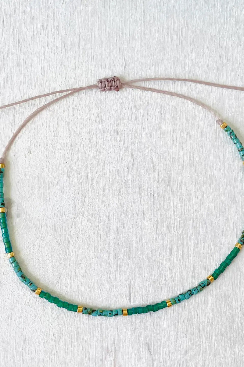 SS24 Atelline Miyuki Bead Turquoise Bracelet - The Mercantile London