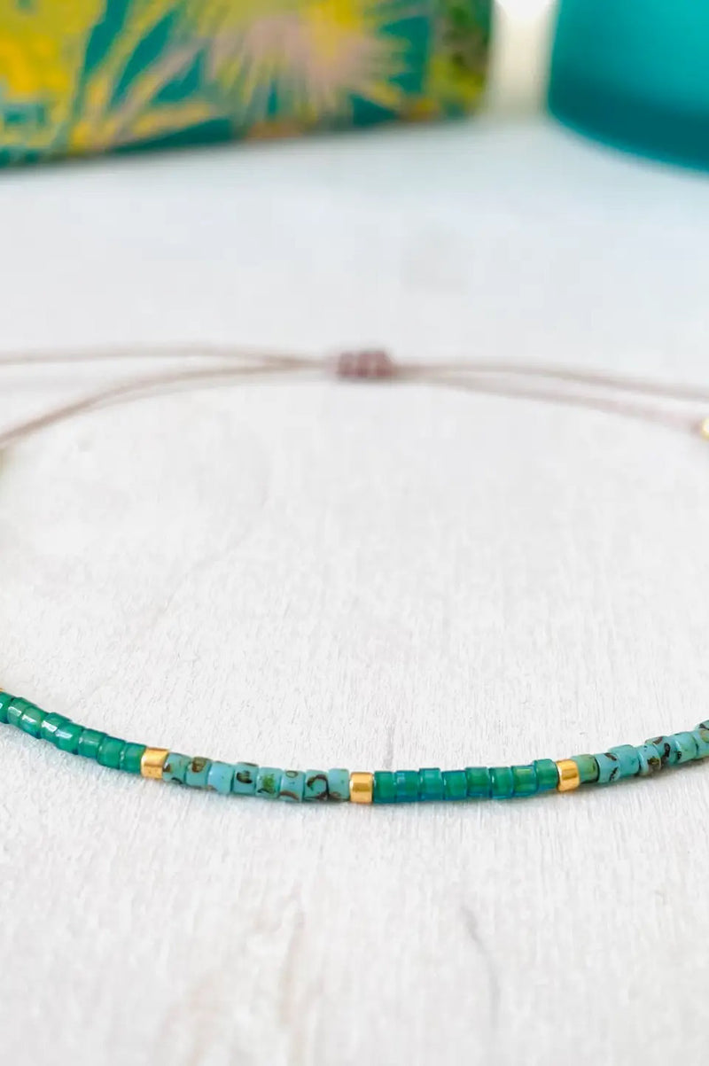 SS24 Atelline Miyuki Bead Turquoise Bracelet - The Mercantile London