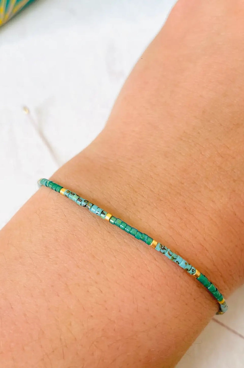 SS24 Atelline Miyuki Bead Turquoise Bracelet - The Mercantile London