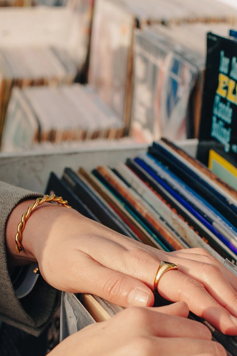 Nordic Muse Twist Cuff Bangle - The Mercantile London