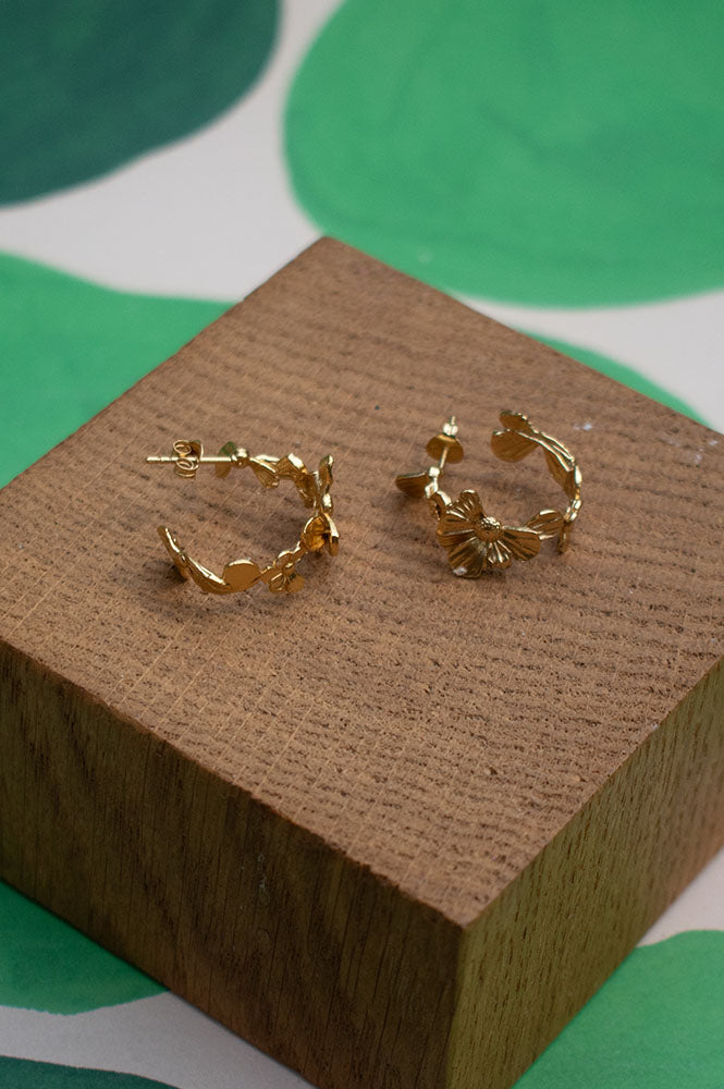 Vincent Wildflower Hoop Earrings