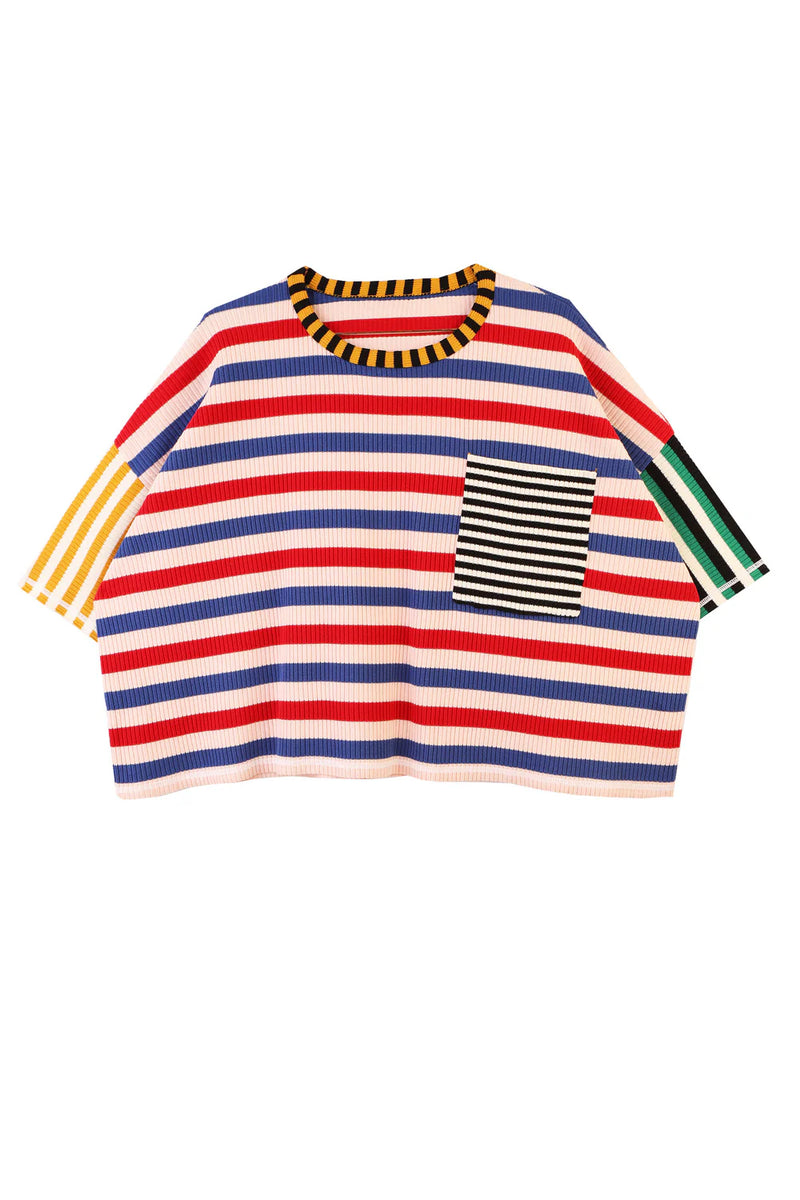 L.F. Markey Winston Multi Strip Knit Tee