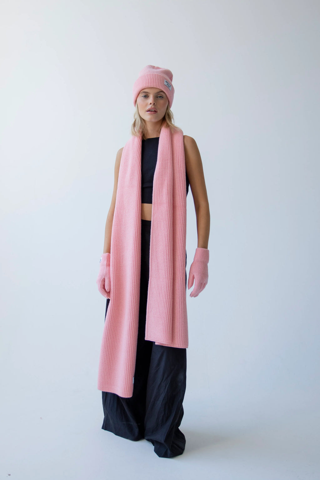 Arctic Fox Recycled Bottle Pastel Pink Scarf - The Mercantile London