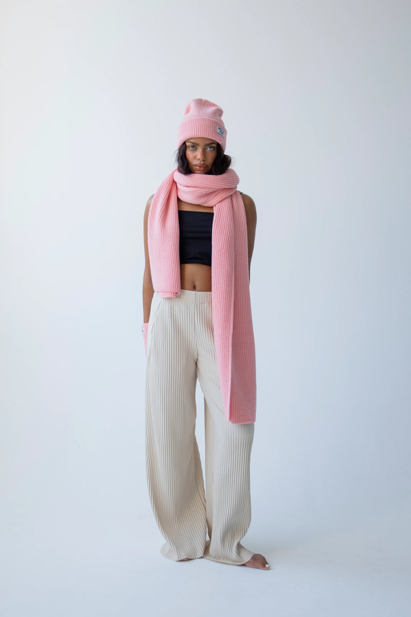 Arctic Fox Recycled Bottle Pastel Pink Scarf - The Mercantile London