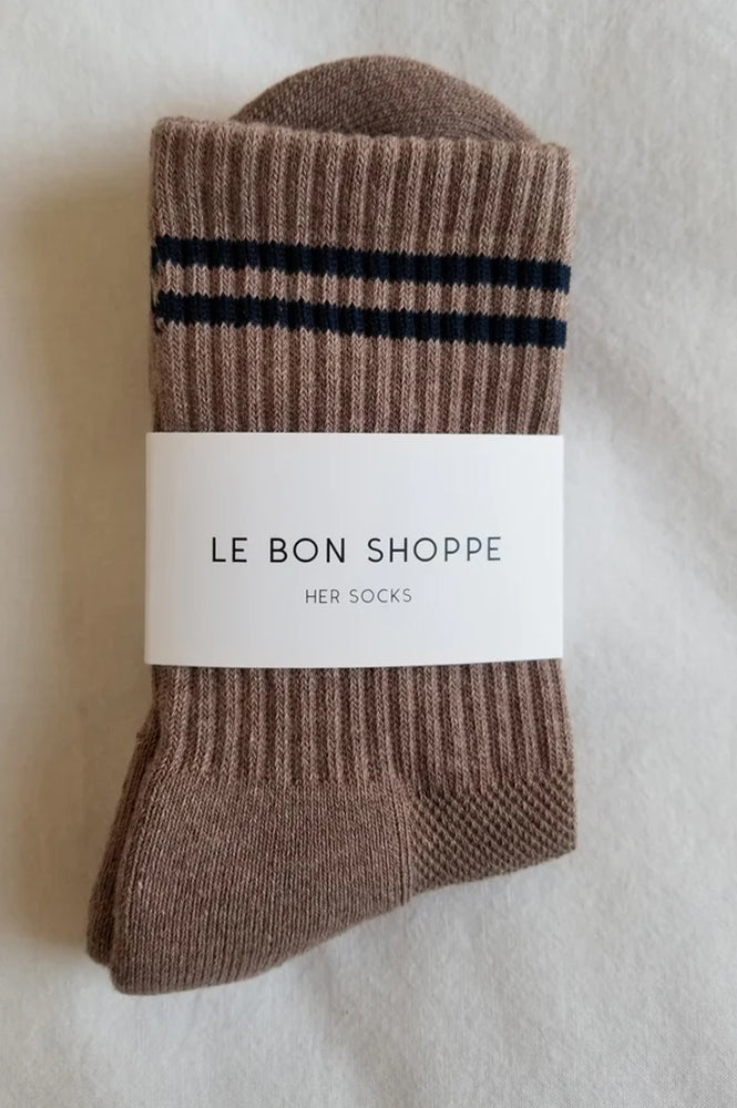 Le Bon Shoppe Boyfriend Cocoa Socks - The Mercantile London