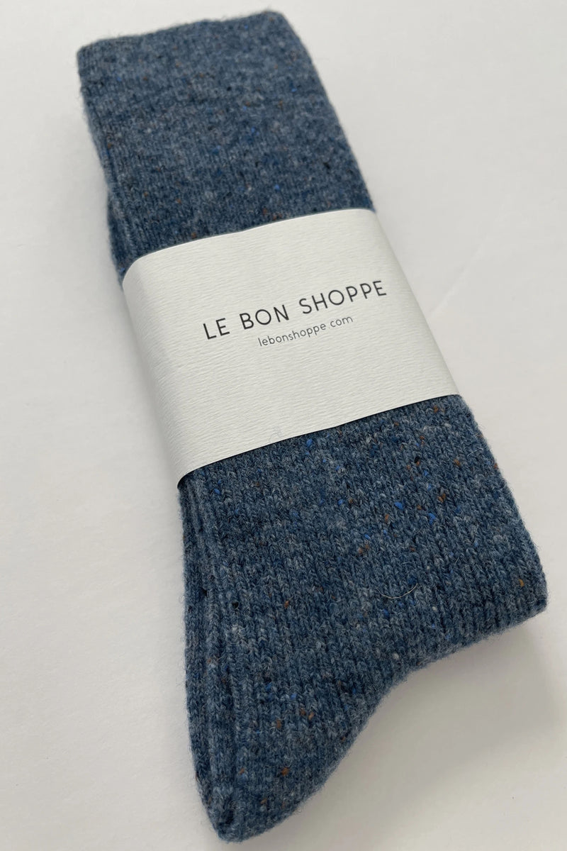 Le Bon Shoppe Snow Denim Socks - The Mercantile London