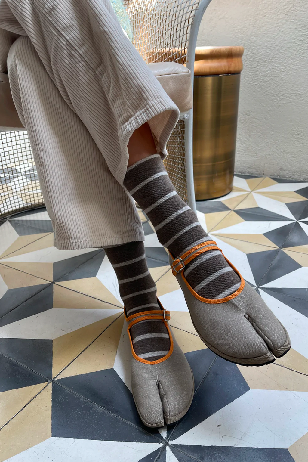 Le Bon Shoppe Wally Mocha Sneaker Socks - The Mercantile London